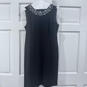blue black dress ellen Ellen Tracy Women's Sleeveless Sheath Dress Size 4 Cocktail Party Blue Black